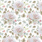 Watercolor Delicate White Roses Fabric - ineedfabric.com