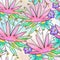 Watercolor Doodle Bouquet 5 Fabric - ineedfabric.com