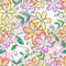 Watercolor Doodle Bouquet 7 Fabric - ineedfabric.com
