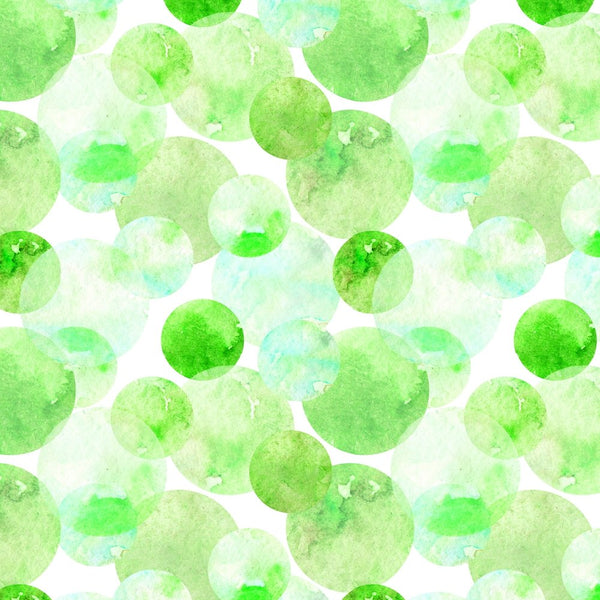 Watercolor Dots Fabric - Green - ineedfabric.com
