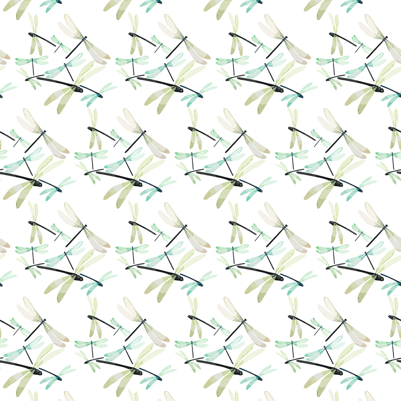 Watercolor Dragonflies Fabric - ineedfabric.com