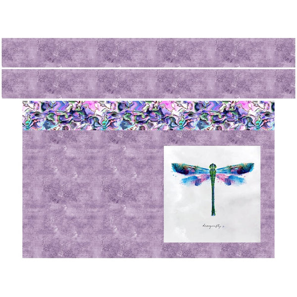 Watercolor Dragonfly Tote Bag Fabric Panel - ineedfabric.com