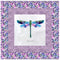 Watercolor Dragonfly Violet Wall Hanging 42" x 42" - ineedfabric.com