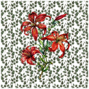 Watercolor Eucalyptus & Red Wood Lily Pillow Panel - ineedfabric.com