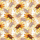 Watercolor Faded Sunflower Fabric - ineedfabric.com