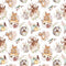Watercolor Fall Wildlife Fabric - ineedfabric.com