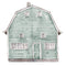 Watercolor Farmhouse Fabric Panel - Green - ineedfabric.com