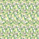 Watercolor Floral, Birds Fabric - Green - ineedfabric.com