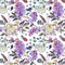 Watercolor Floral Boho Peonies & Lilac Fabric - ineedfabric.com