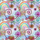Watercolor Floral Collage 12 Fabric - ineedfabric.com