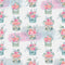 Watercolor Floral Gift Boxes Fabric - Gray - ineedfabric.com
