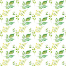 Watercolor Foliage Variation 2 Fabric - White - ineedfabric.com