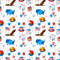 Watercolor Fourth of July Fabric - ineedfabric.com