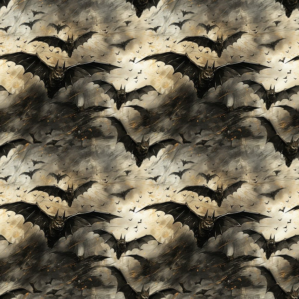 Watercolor Gothic Bats Fabric - ineedfabric.com