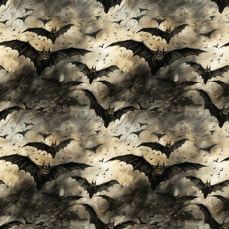Watercolor Gothic Bats Fabric - ineedfabric.com