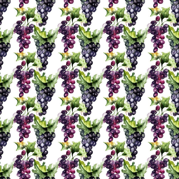 Watercolor Grape Vines Fabric - ineedfabric.com