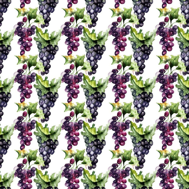 Watercolor Grape Vines Fabric - ineedfabric.com