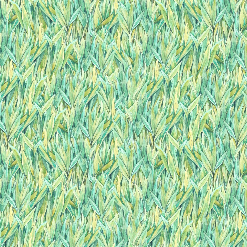 Watercolor Grass Fabric - ineedfabric.com