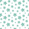 Watercolor Green Stars Fabric - ineedfabric.com