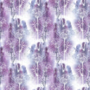 Watercolor Grunge Dill Flowers Fabric - Blue/Purple - ineedfabric.com