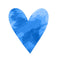 Watercolor Heart Fabric Panel - Dark Blue - ineedfabric.com