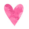 Watercolor Heart Fabric Panel - Hot Pink - ineedfabric.com