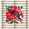 Watercolor Hibiscus & Hummingbird Pillow Fabric Panels - ineedfabric.com