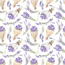 Watercolor Lavender Bouquet Fabric - ineedfabric.com