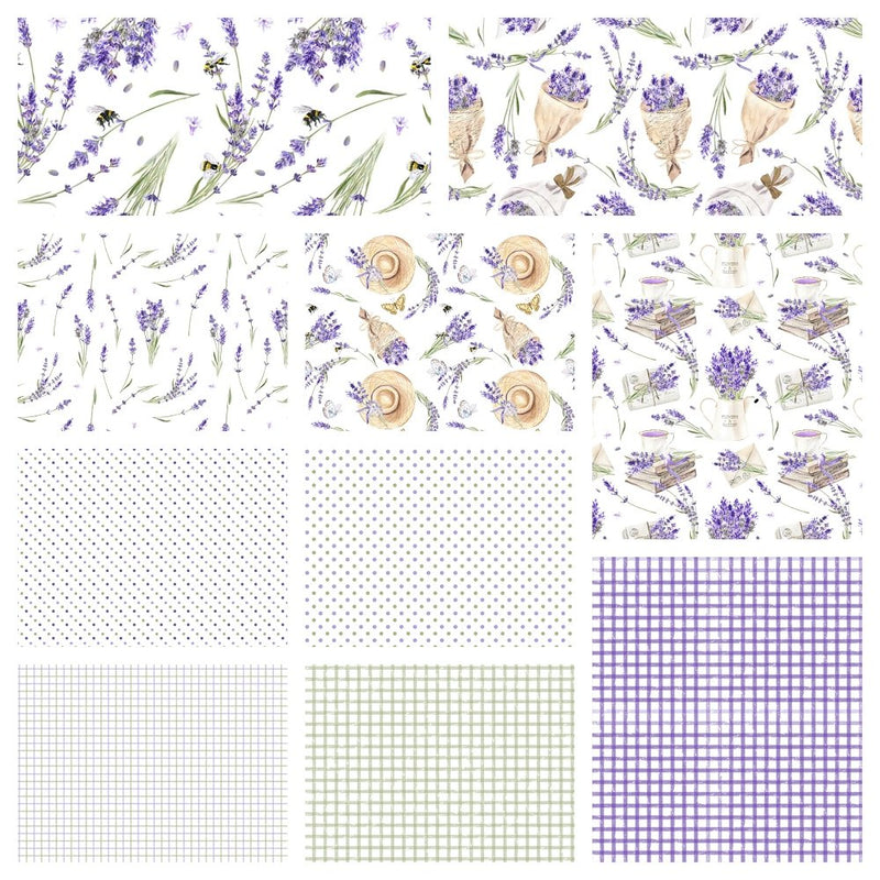 Watercolor Lavender Charm Pack - 10 Pieces - ineedfabric.com