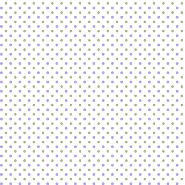 Watercolor Lavender Grunge Green and Purple Dots 1 Fabric - ineedfabric.com