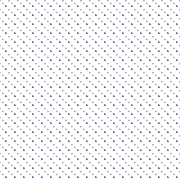 Watercolor Lavender Grunge Green and Purple Dots 2 Fabric - ineedfabric.com