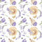 Watercolor Lavender Hats Fabric - ineedfabric.com