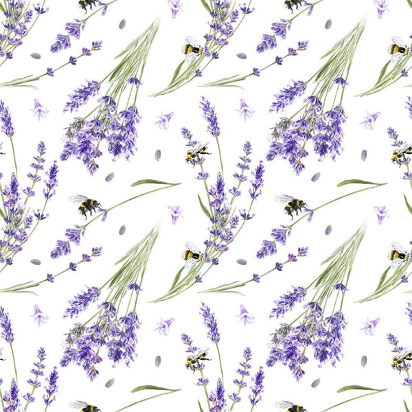 Watercolor Lavender Pattern 2 Fabric - ineedfabric.com