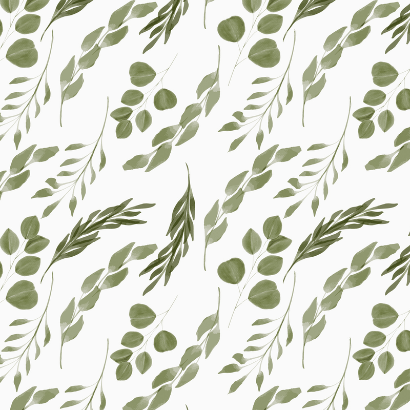 Watercolor Leaf Fabric - Green - ineedfabric.com
