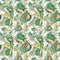 Watercolor Linden Leaves Fabric - ineedfabric.com