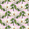 Watercolor Magnolia On Vine Fabric - Pink - ineedfabric.com