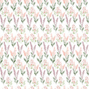 Watercolor Meadow Floral Fabric - Pink - ineedfabric.com