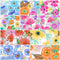 Watercolor Mixed Floral Collage Layer Cake - 10 Pieces - ineedfabric.com