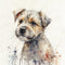 Watercolor Norfolk Terrier Portrait Fabric Panel - ineedfabric.com