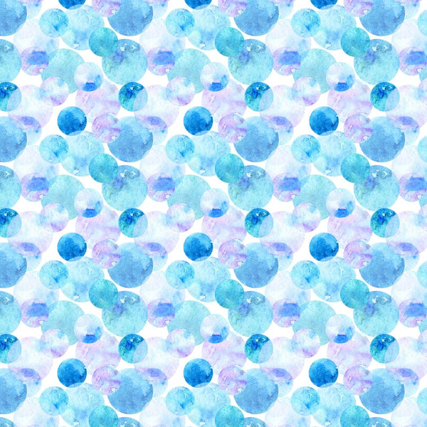 Watercolor Packed Dots Fabric - Blue - ineedfabric.com