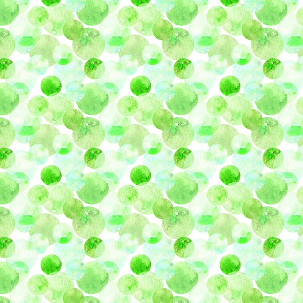 Watercolor Packed Dots Fabric - Green - ineedfabric.com