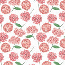 Watercolor Packed Pink Hydrangea Flower Fabric - Pink - ineedfabric.com