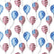 Watercolor Patriotic Balloons Fabric - Variation 3 - ineedfabric.com