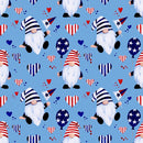 Watercolor Patriotic Gomes and Hearts Fabric - Blue - ineedfabric.com
