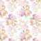 Watercolor Peony Bouquets Fabric - White - ineedfabric.com