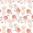 Watercolor Peony Floral Fabric - Pink - ineedfabric.com