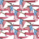 Watercolor Perched Flags Fabric - ineedfabric.com