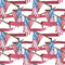 Watercolor Perched Flags Fabric - ineedfabric.com