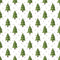 Watercolor Pine Trees Brown Hearts Fabric - ineedfabric.com