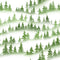 Watercolor Pine Trees Silhouettes Fabric - Green - ineedfabric.com
